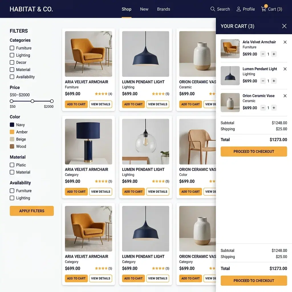 E-commerce storefront